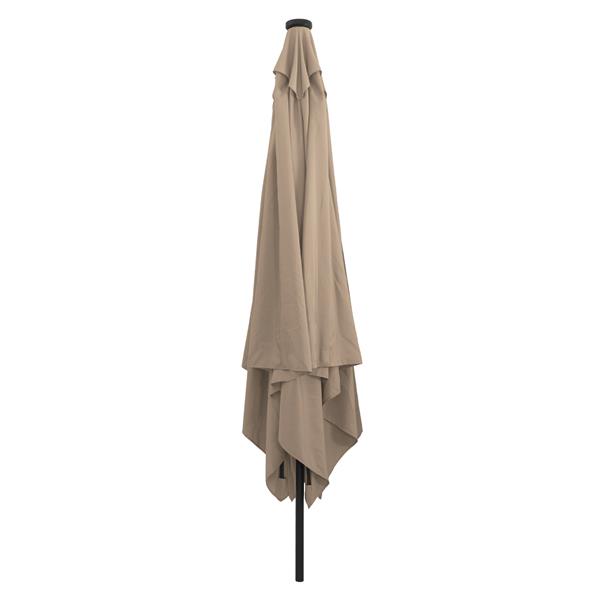 Grote foto vidaxl tuinparasol taupe en zwart 295 x 295 x 245 cm tuin en terras overige tuin en terras