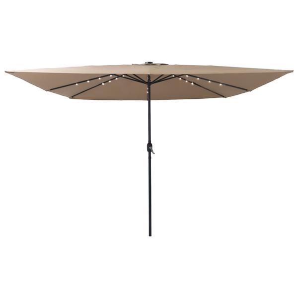 Grote foto vidaxl tuinparasol taupe en zwart 295 x 295 x 245 cm tuin en terras overige tuin en terras
