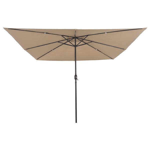 Grote foto vidaxl tuinparasol taupe en zwart 295 x 295 x 245 cm tuin en terras overige tuin en terras