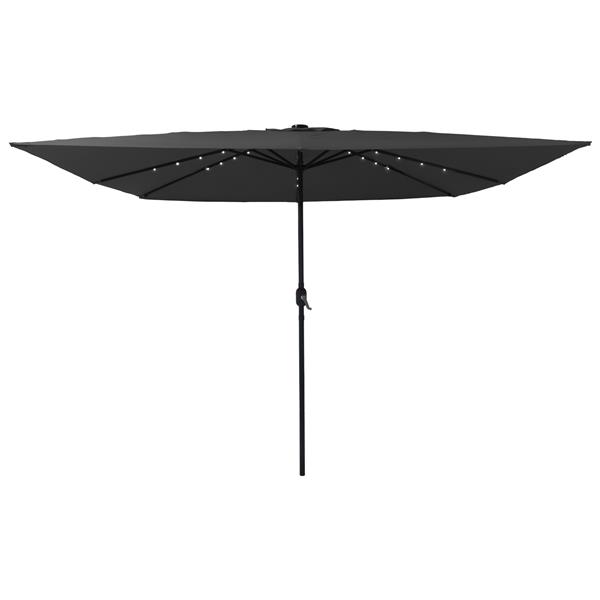 Grote foto vidaxl tuinparasol antraciet en zwart 295 x 295 x 245 cm tuin en terras overige tuin en terras