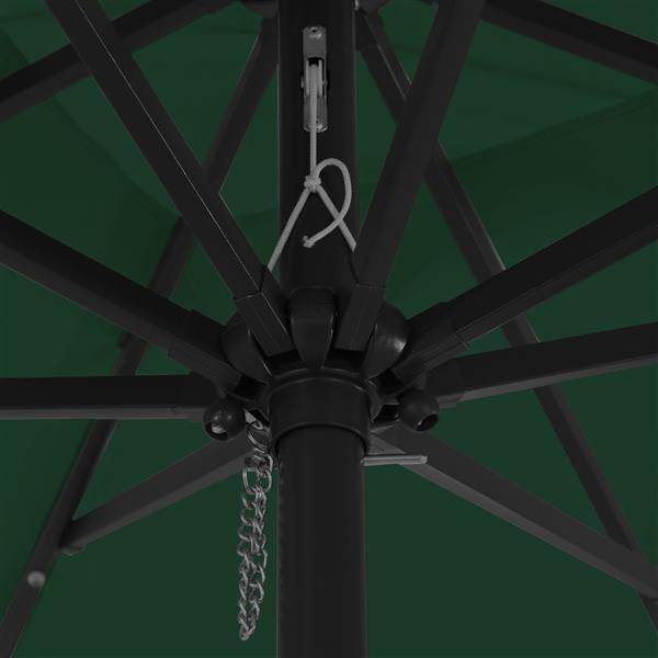 Grote foto vidaxl tuinparasol groen en zwart 295 x 295 x 245 cm tuin en terras overige tuin en terras