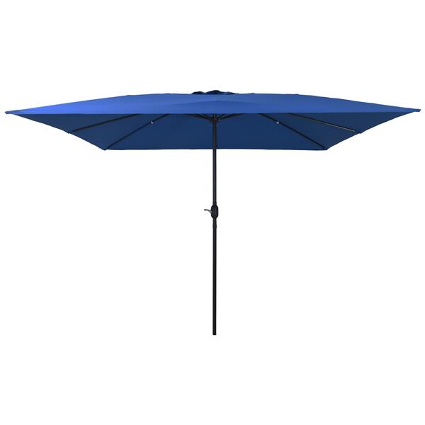Grote foto vidaxl tuinparasol blauw en zwart 295 x 295 x 245 cm tuin en terras overige tuin en terras
