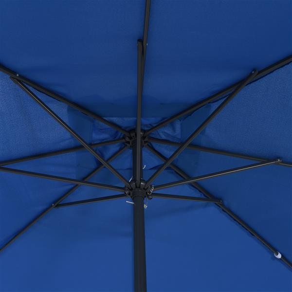 Grote foto vidaxl tuinparasol blauw en zwart 295 x 295 x 245 cm tuin en terras overige tuin en terras