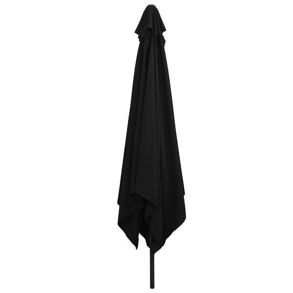 Grote foto vidaxl tuinparasol zwart 295 x 295 x 245 cm polyester en staal tuin en terras overige tuin en terras