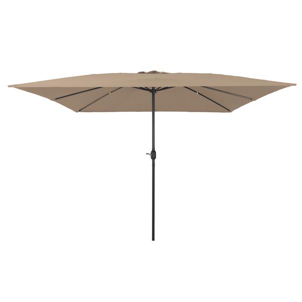 Grote foto vidaxl tuinparasol taupe en zwart 295 x 295 x 245 cm tuin en terras overige tuin en terras