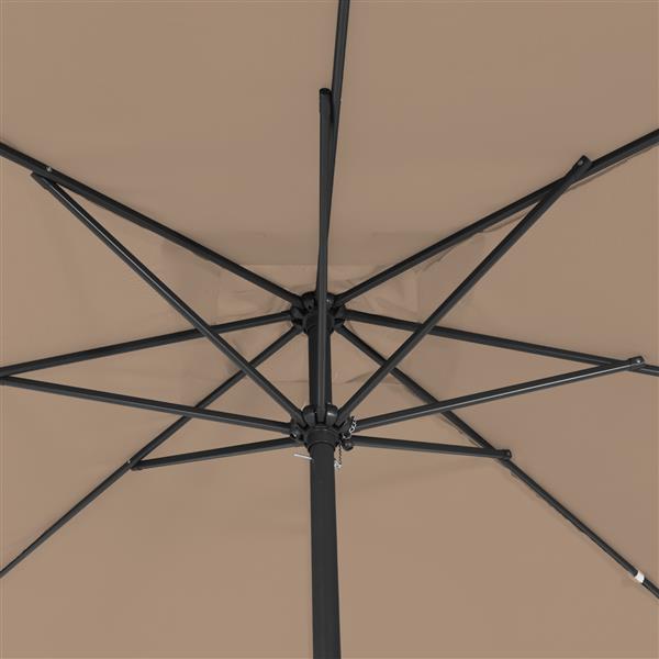 Grote foto vidaxl tuinparasol taupe en zwart 295 x 295 x 245 cm tuin en terras overige tuin en terras