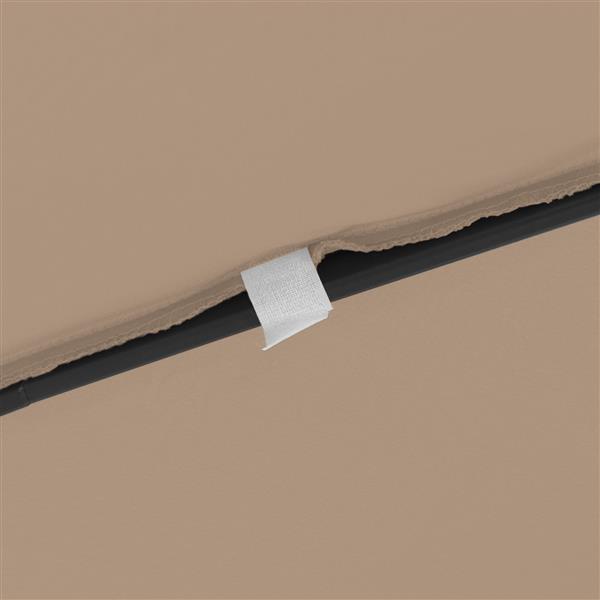 Grote foto vidaxl tuinparasol taupe en zwart 295 x 295 x 245 cm tuin en terras overige tuin en terras