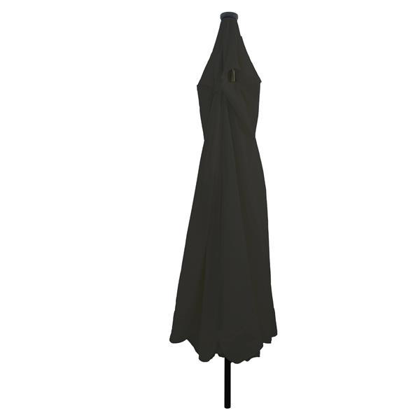 Grote foto vidaxl tuinparasol zwart 395 x 395 x 245 cm polyester en staal tuin en terras overige tuin en terras