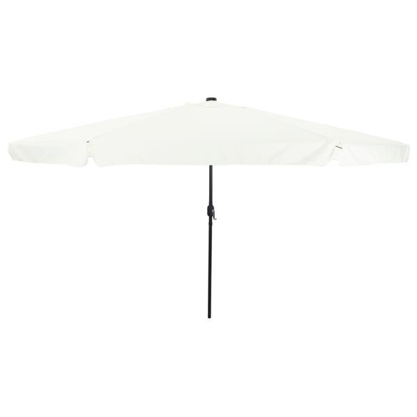 Grote foto vidaxl tuinparasol wit en zwart 395 x 395 x 245 cm polyester en staal tuin en terras overige tuin en terras