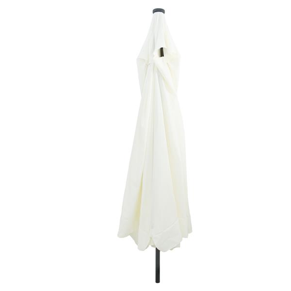 Grote foto vidaxl tuinparasol wit en zwart 395 x 395 x 245 cm polyester en staal tuin en terras overige tuin en terras