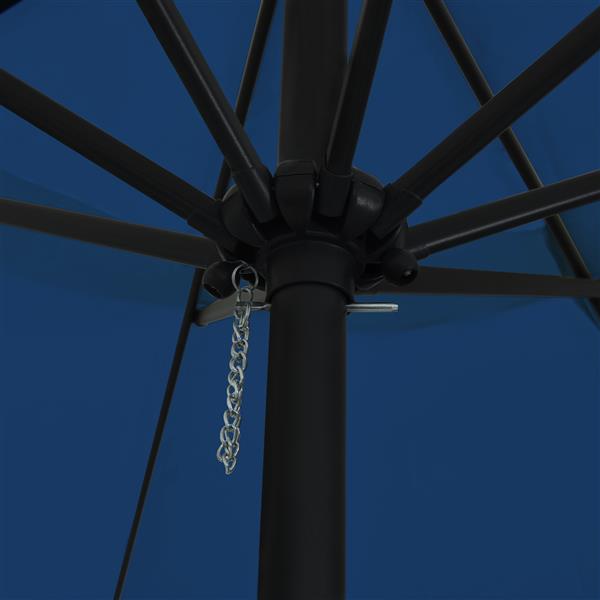 Grote foto vidaxl tuinparasol blauw en zwart 395 x 395 x 245 cm tuin en terras overige tuin en terras