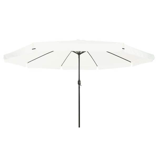 Grote foto vidaxl tuinparasol wit en zwart 395 x 395 x 245 cm polyester en staal tuin en terras overige tuin en terras