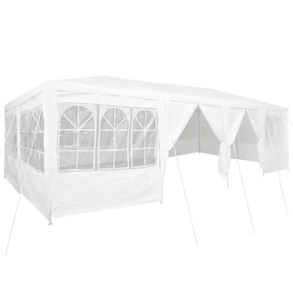 Grote foto vidaxl partytent wit 800 x 400 x 266 cm polyester en staal tuin en terras overige tuin en terras