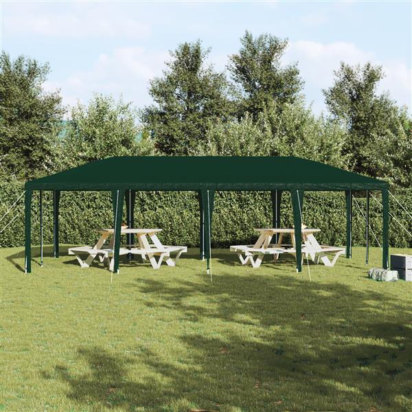 Grote foto vidaxl partytent groen en wit 800 x 400 x 266 cm polyester en staal tuin en terras overige tuin en terras