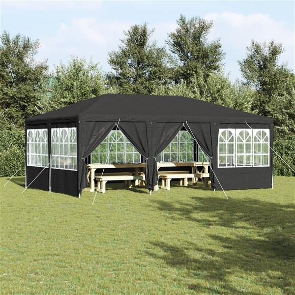 Grote foto vidaxl partytent antraciet en wit 600 x 400 x 266 cm tuin en terras overige tuin en terras