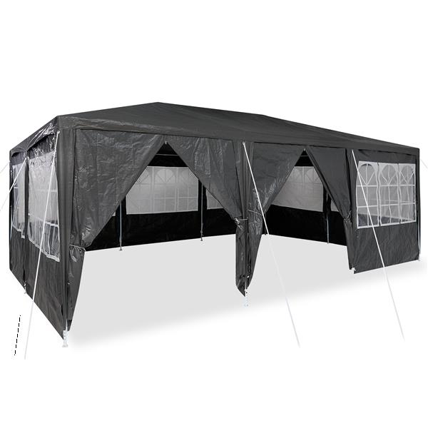 Grote foto vidaxl partytent antraciet en wit 600 x 400 x 266 cm tuin en terras overige tuin en terras