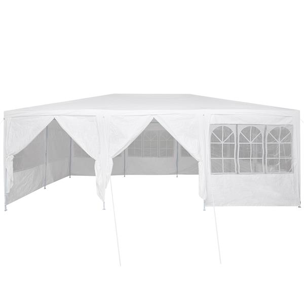 Grote foto vidaxl partytent wit 600 x 400 x 266 cm polyester en staal tuin en terras overige tuin en terras