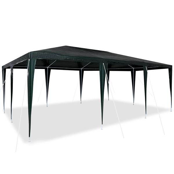 Grote foto vidaxl partytent groen en wit 600 x 400 x 266 cm polyester en staal tuin en terras overige tuin en terras
