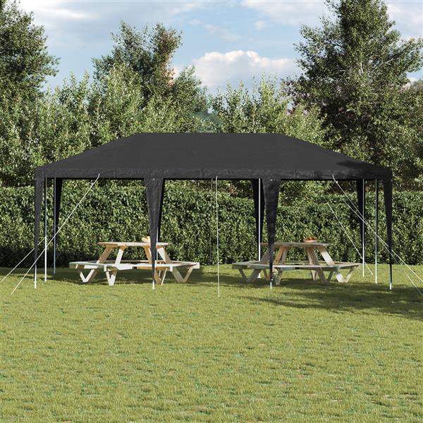 Grote foto vidaxl partytent antraciet en wit 600 x 400 x 266 cm tuin en terras overige tuin en terras