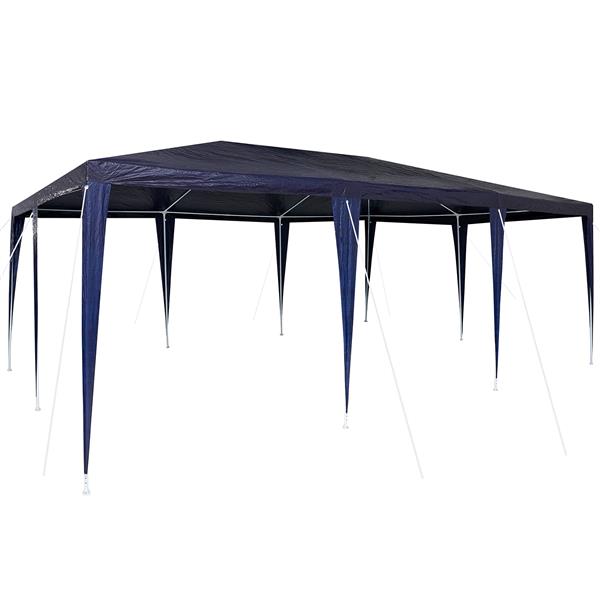 Grote foto vidaxl partytent blauw 600 x 400 x 266 cm polyethyleen en staal tuin en terras overige tuin en terras