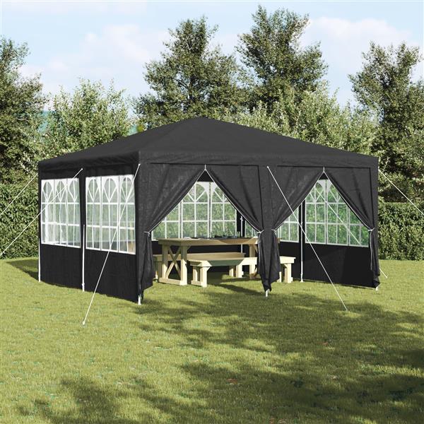 Grote foto vidaxl partytent antraciet en wit 400 x 400 x 266 cm tuin en terras overige tuin en terras