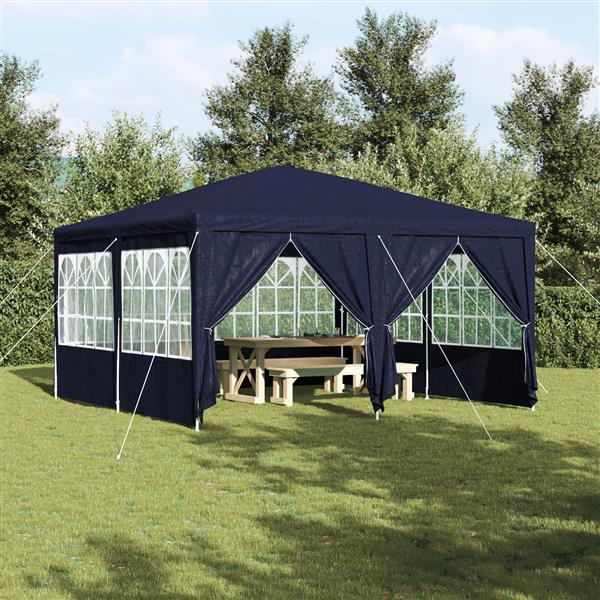 Grote foto vidaxl partytent blauw 400 x 400 x 266 cm polyetheen tuin en terras overige tuin en terras