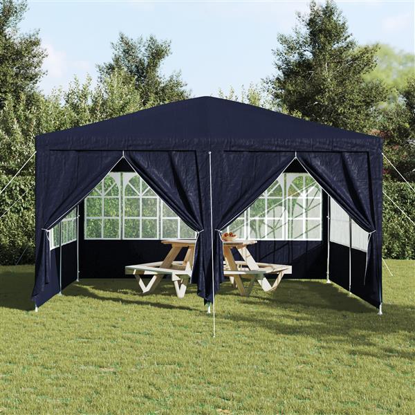 Grote foto vidaxl partytent blauw 400 x 400 x 266 cm polyetheen tuin en terras overige tuin en terras