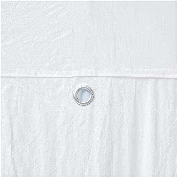 Grote foto vidaxl partytent wit 400 x 400 x 266 cm polyethyleen en staal tuin en terras overige tuin en terras