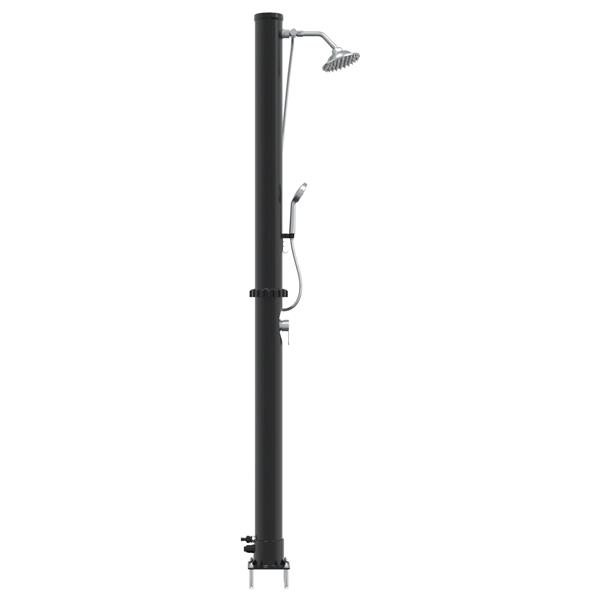 Grote foto vidaxl buitenzonne douche zwart 217 cm pvc en aluminium tuin en terras zwembaden toebehoren