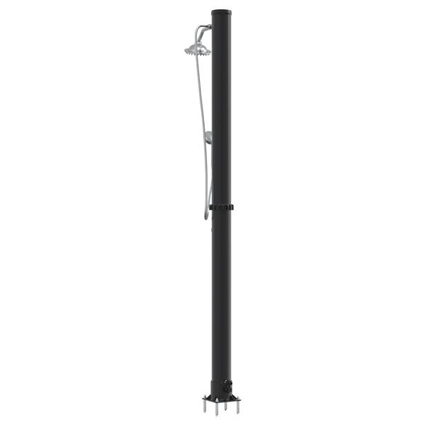 Grote foto vidaxl buitenzonne douche zwart 217 cm pvc en aluminium tuin en terras zwembaden toebehoren