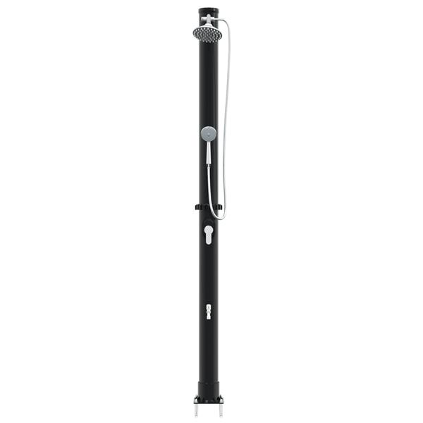 Grote foto vidaxl buitenzonne douche zwart 217 cm pvc en aluminium tuin en terras zwembaden toebehoren