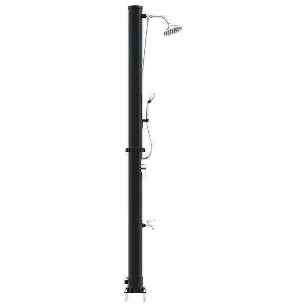 Grote foto vidaxl buitenzonne douche zwart 217 cm pvc en aluminium tuin en terras zwembaden toebehoren