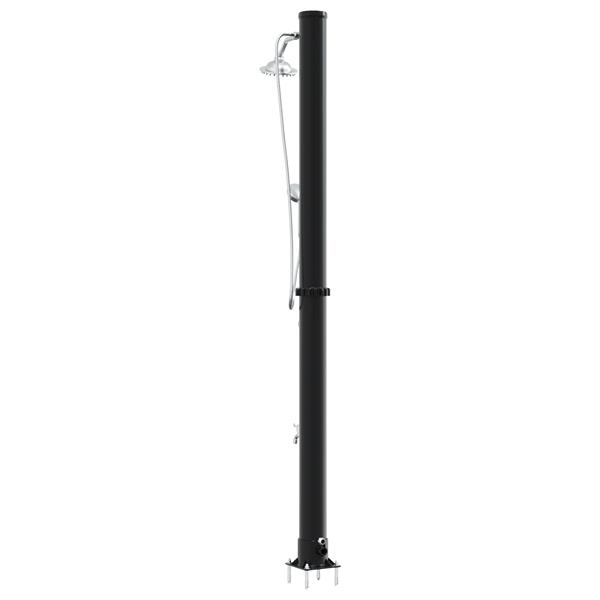 Grote foto vidaxl buitenzonne douche zwart 217 cm pvc en aluminium tuin en terras zwembaden toebehoren