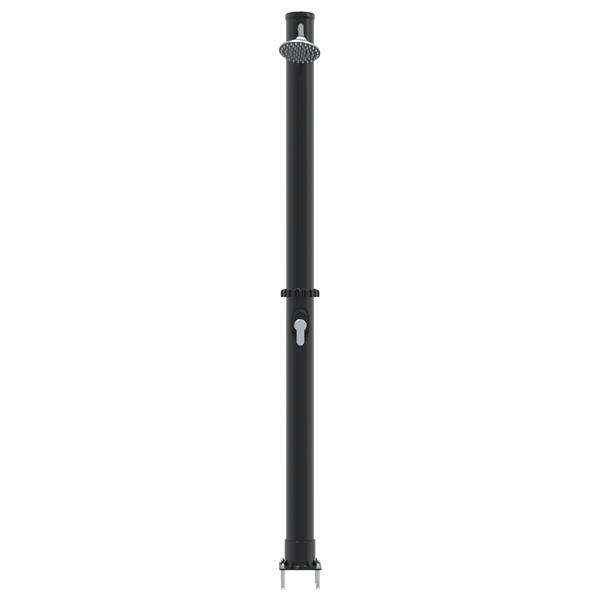 Grote foto vidaxl buitenzonne douche zwart 217 cm pvc en aluminium tuin en terras zwembaden toebehoren
