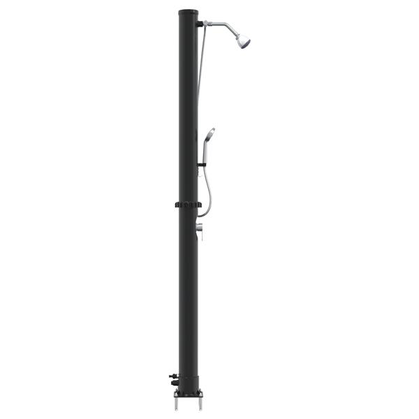 Grote foto vidaxl buitenzonne douche zwart 217 cm pvc en aluminium tuin en terras zwembaden toebehoren
