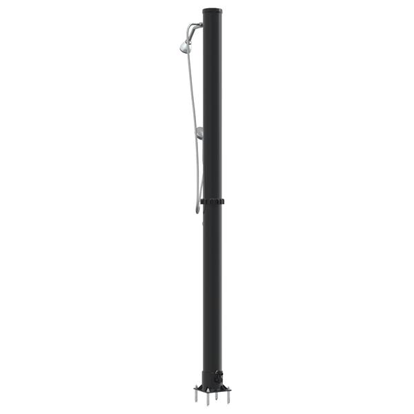 Grote foto vidaxl buitenzonne douche zwart 217 cm pvc en aluminium tuin en terras zwembaden toebehoren