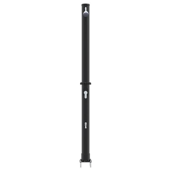 Grote foto vidaxl buitenzonne douche zwart 217 cm pvc en aluminium tuin en terras zwembaden toebehoren