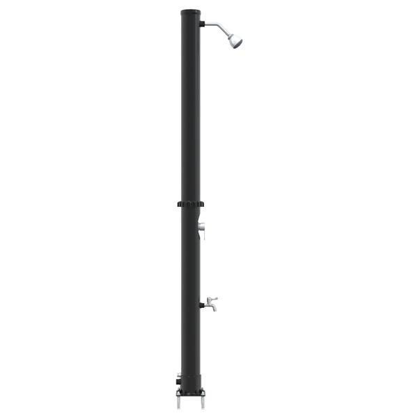 Grote foto vidaxl buitenzonne douche zwart 217 cm pvc en aluminium tuin en terras zwembaden toebehoren
