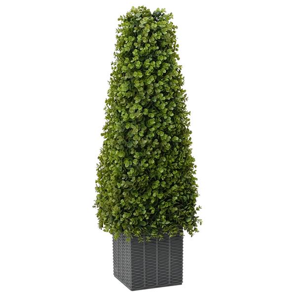 Grote foto vidaxl kunstmatige eucalyptus boom groen 27 x 27 x 90 cm kunststof tuin en terras sierplanten