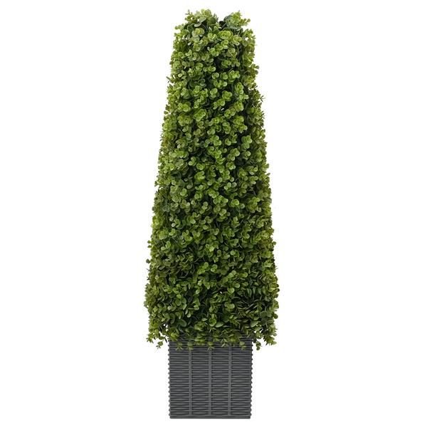 Grote foto vidaxl kunstmatige eucalyptus boom groen 27 x 27 x 90 cm kunststof tuin en terras sierplanten