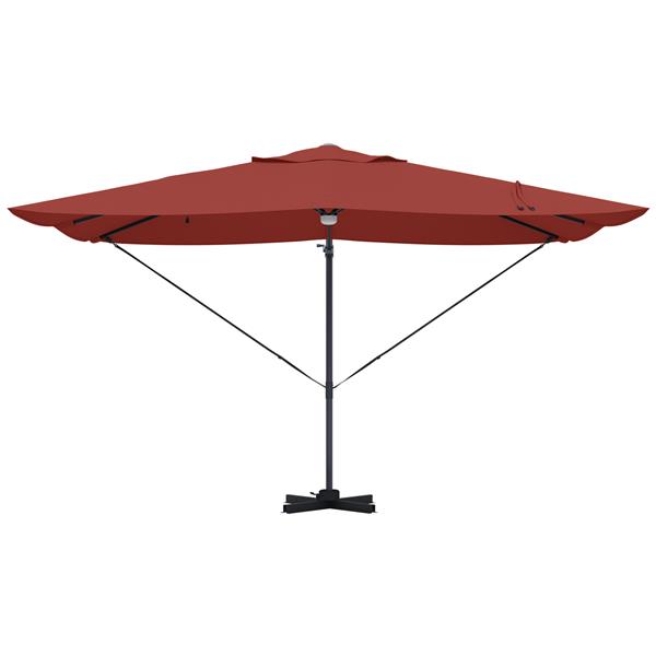 Grote foto vidaxl cantilever roma parasol rood en zwart 352 x 251 x 265 cm tuin en terras overige tuin en terras