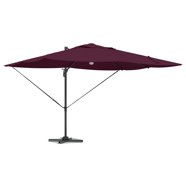 Grote foto vidaxl cantilever roma parasol rood en zwart 352 x 251 x 265 cm tuin en terras overige tuin en terras