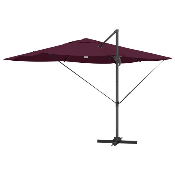 Grote foto vidaxl cantilever roma parasol rood en zwart 352 x 251 x 265 cm tuin en terras overige tuin en terras