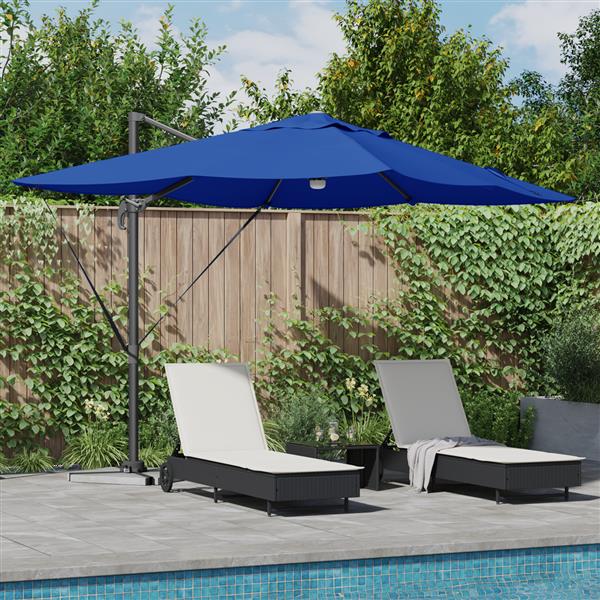 Grote foto vidaxl cantilever roma parasol blauw en zwart 352 x 251 x 265 cm tuin en terras overige tuin en terras