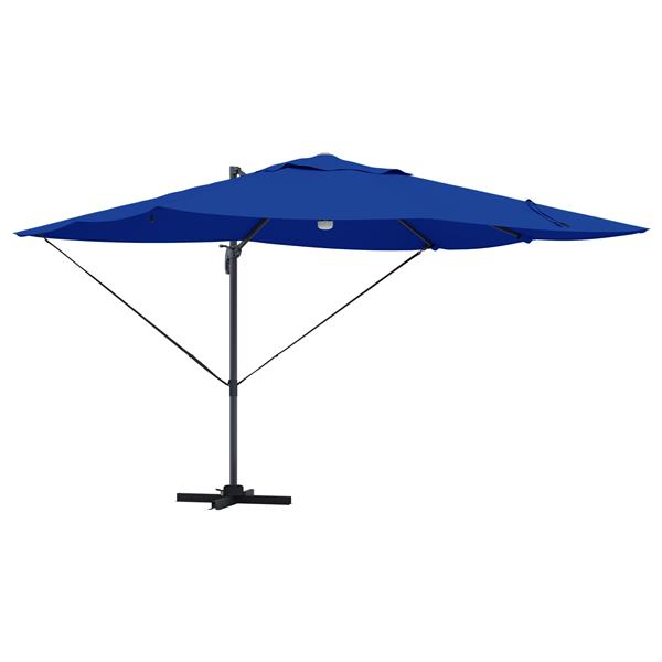 Grote foto vidaxl cantilever roma parasol blauw en zwart 352 x 251 x 265 cm tuin en terras overige tuin en terras