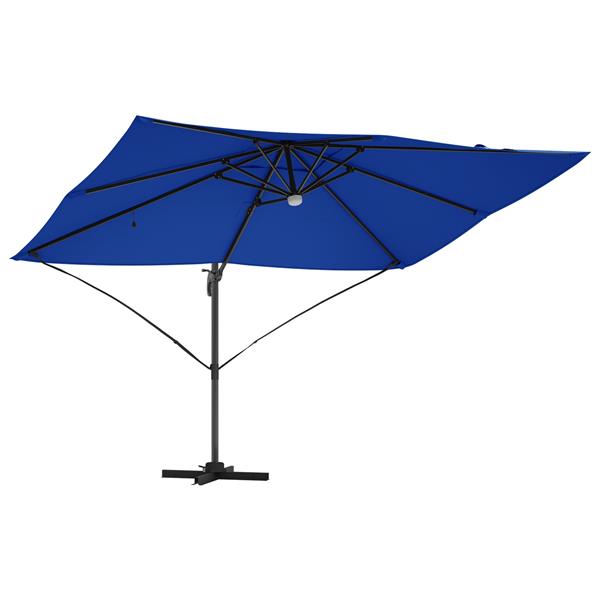 Grote foto vidaxl cantilever roma parasol blauw en zwart 352 x 251 x 265 cm tuin en terras overige tuin en terras