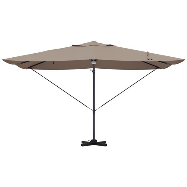 Grote foto vidaxl cantilever roma parasol taupe en zwart 352 x 251 x 265 cm tuin en terras overige tuin en terras