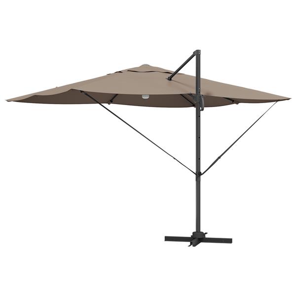 Grote foto vidaxl cantilever roma parasol taupe en zwart 352 x 251 x 265 cm tuin en terras overige tuin en terras