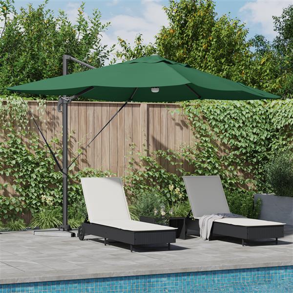 Grote foto vidaxl cantilever roma parasol groen en zwart 352 x 251 x 265 cm tuin en terras overige tuin en terras