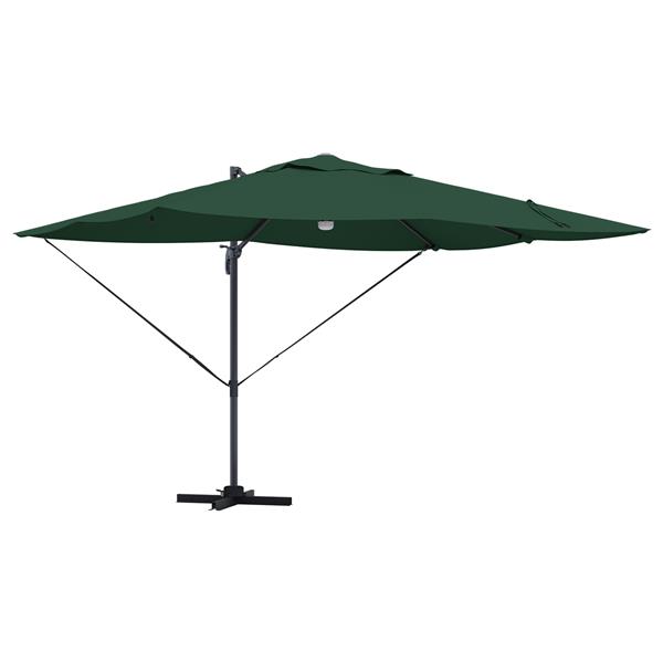 Grote foto vidaxl cantilever roma parasol groen en zwart 352 x 251 x 265 cm tuin en terras overige tuin en terras